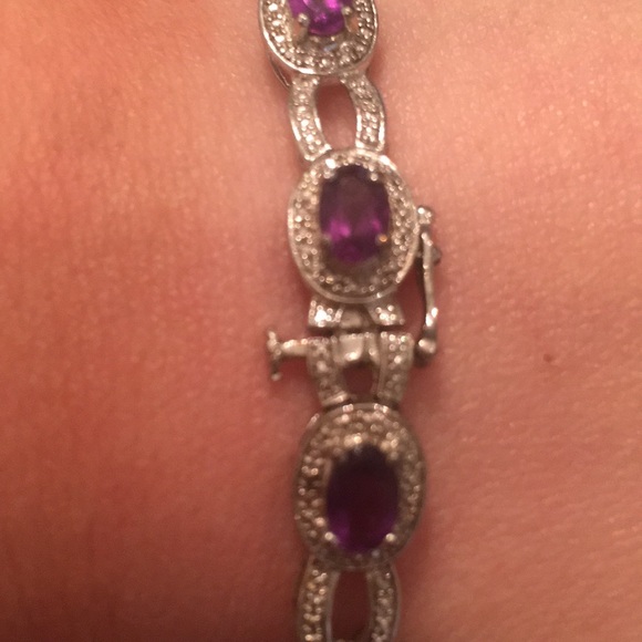 Purple and diamond bracelet - Picture 2 of 6